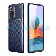 Shockproof Carbon Fiber Shield4U kryt Xiaomi Redmi Note 10 4G modr&yacute;