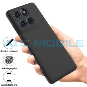 Ochrann&yacute; kryt Shield4U Silicone Liquid Motorola Edge 60 Fusion (XT2503) čern&yacute;