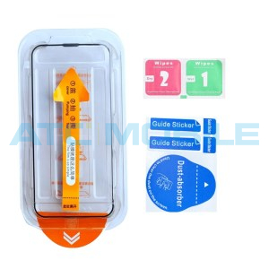 Tvrzen&eacute; sklo Shield4U iPhone 17 Pro Max Full-Glue čern&eacute; 2,5D s aplik&aacute;torem