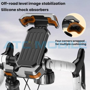Drž&aacute;k Shield4U Moto/Kolo univerz&aacute;ln&iacute; na ř&iacute;d&iacute;tka s funkc&iacute; tlumen&iacute; otřesů, čern&yacute;