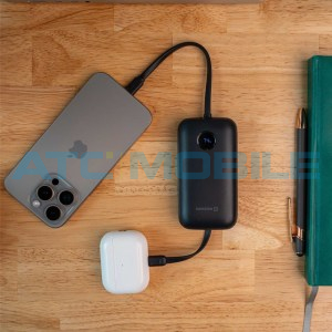 Powerbanka SWISSTEN VOLTBOX 35W 10000 mAh s integrovan&yacute;mi kabely (USB-C, Lightning)