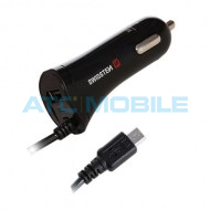 SWISSTEN autonab&iacute;ječka USB + microUSB (2,4A) čern&aacute;