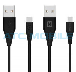 Kabel SWISSTEN USB-C (3.1, 1,5m) čern&yacute; (9mm) pro odoln&eacute; telefony