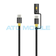 Tactical Stinger Cable USB-C / USB-C čern&yacute; (superodoln&yacute;, 60W, 1,5m, LED světlo)