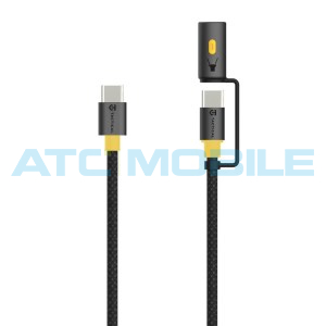 Tactical Stinger Cable USB-C / USB-C čern&yacute; (superodoln&yacute;, 60W, 1,5m, LED světlo)