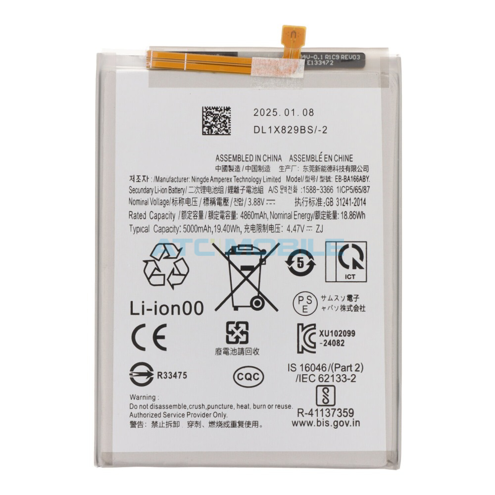 EB-BA166ABE Držák SIM a microSD Samsung Galaxy A17 5G (SM-A176) černý