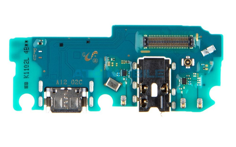 SGA125-USBMOD Shockproof kryt Samsung Galaxy A12 (SM-A125, SM-A127) čern&yacute;/modr&yacute; s kroužkem