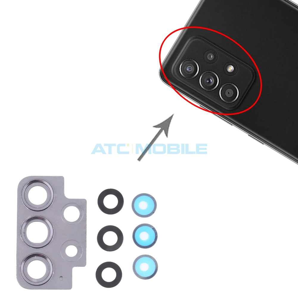 SGA525-CAMLENS Displej + dotyk + kryt Samsung Galaxy A52 4G (SM-A525), A52 5G (SM-A526) čern&yacute; (Service Pack) - GH82