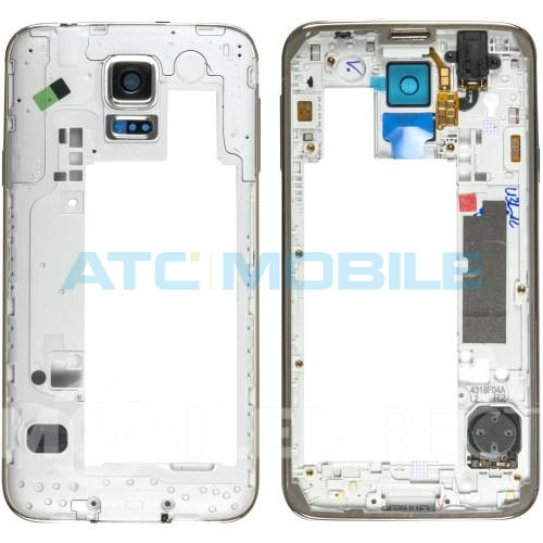 Střední kryt včetně AV konektoru, vyzváněcího reproduktoru telefonu Samsung Galaxy S5 (SM-G900F), ba Střední kryt včetně AV konektoru, vyzváněcího reproduktoru telefonu Samsung Galaxy S5 (SM-G900F), ba