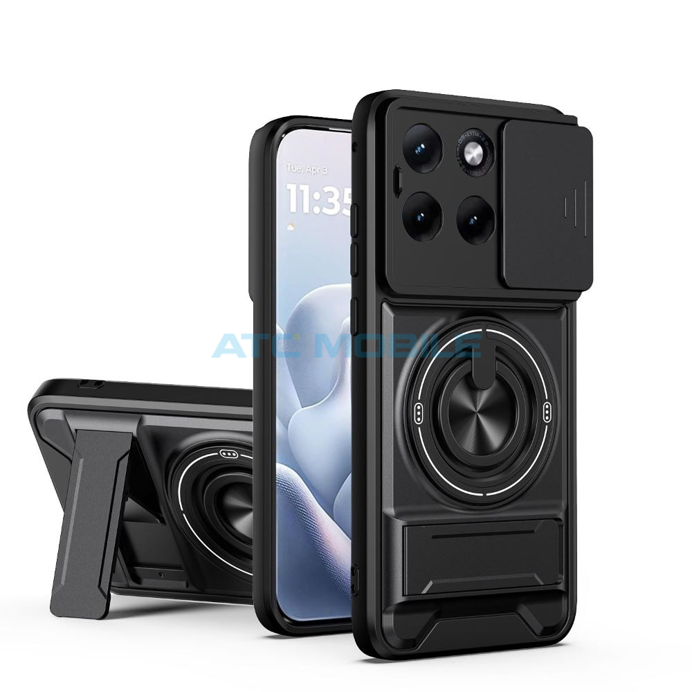 ATC-BCKSPCS-MED70FBK Shockproof Flannel Shield4U kryt Motorola Edge 70 Fusion (XT2605) tm. modrý