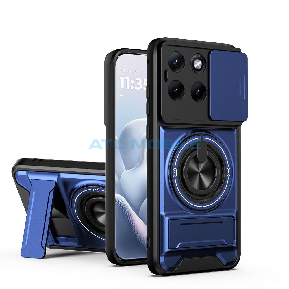 ATC-BCKSPCS-MED70FBL Shockproof Flannel Shield4U kryt Motorola Edge 70 Fusion (XT2605) tm. modrý