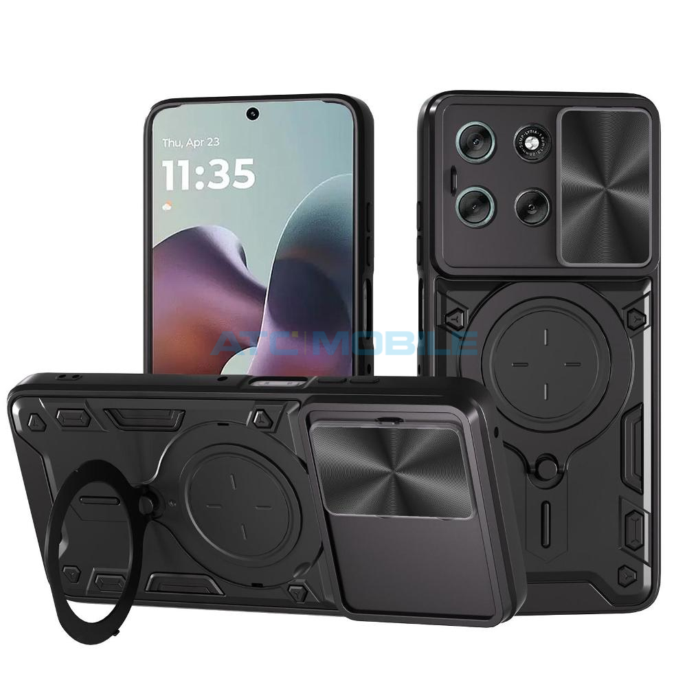 ATC-BCKSPCS-MMG56BK Pouzdro Shield4U Motorola Moto G56 5G (XT2529) Retro-skin Magnetic otevírací černé