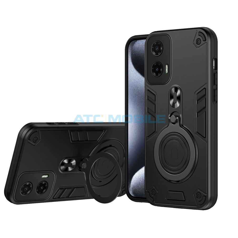 Shield4U Shockproof kryt Motorola Moto G35 5G (XT2433) černý s otočným kroužkem Shield4U Shockproof kryt Motorola Moto G35 5G (XT2433) černý s otočným kroužkem