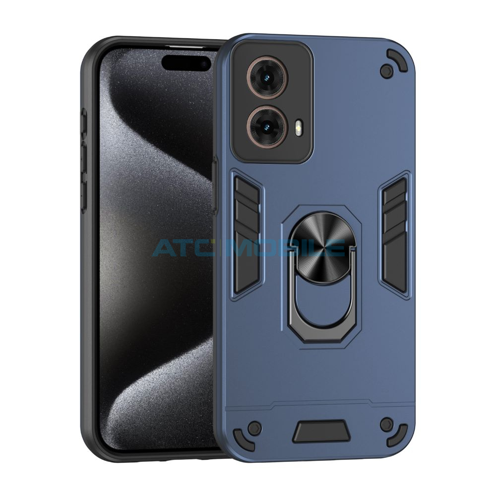 ATC-BCKSPS-MMG85BL Pouzdro Shield4U Motorola Moto G85 5G (XT2427-3) Stitching Embossed otevírací modré
