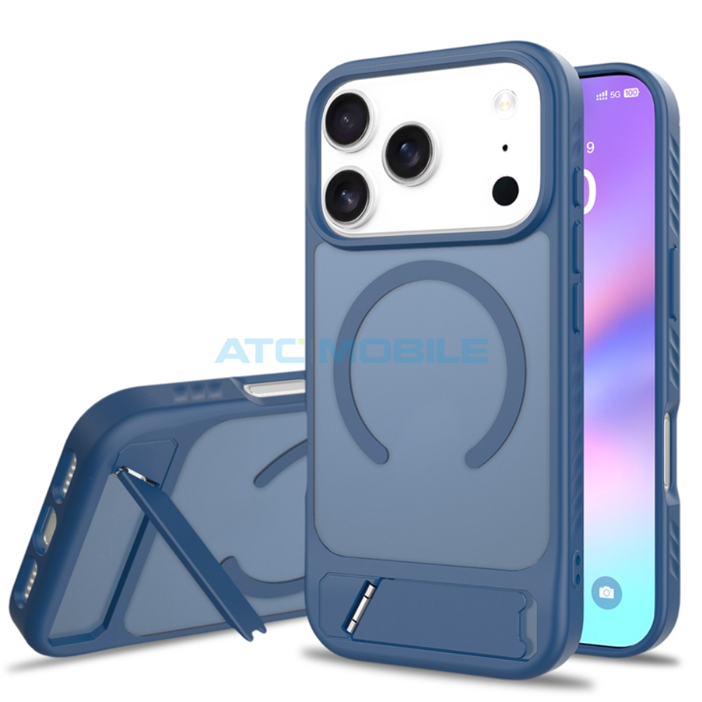 ATC-BCMS-IPH17PMBL Ochrann&yacute; kryt Shield4U Anti-drop iPhone 17 Pro Max (MagSafe) se stoj&aacute;nkem čern&yacute;