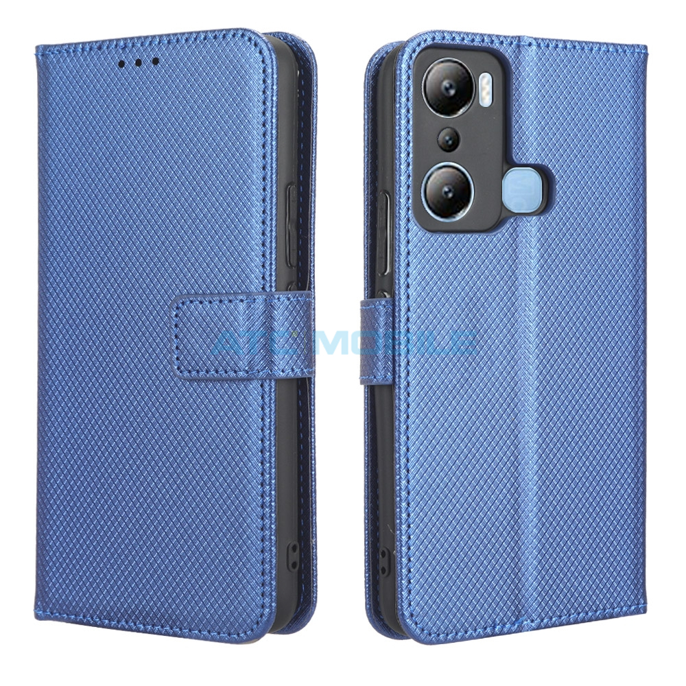 Pouzdro Shield4U Infinix Hot 20i (X665E) Diamond Texture otevírací, modrý Pouzdro Shield4U Infinix Hot 20i (X665E) Diamond Texture otevírací, modrý