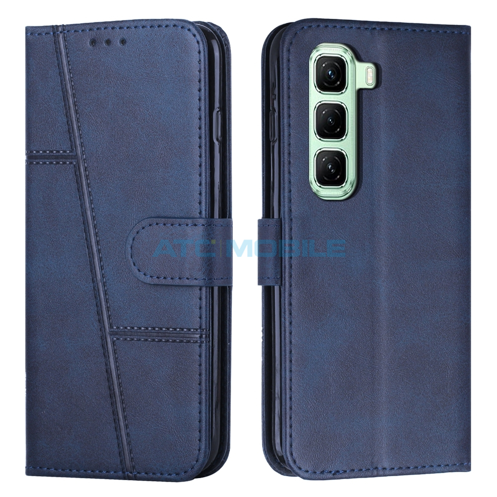 Pouzdro Shield4U Infinix Hot 50 Pro 4G (X6881) Calf Texture modré Pouzdro Shield4U Infinix Hot 50 Pro 4G (X6881) Calf Texture modré