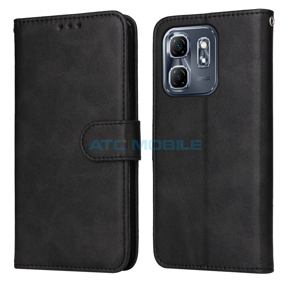 Pouzdro Shield4U Infinix Hot 50i (X6531), Smart 9 Calf Texture černé Pouzdro Shield4U Infinix Hot 50i (X6531), Smart 9 Calf Texture černé