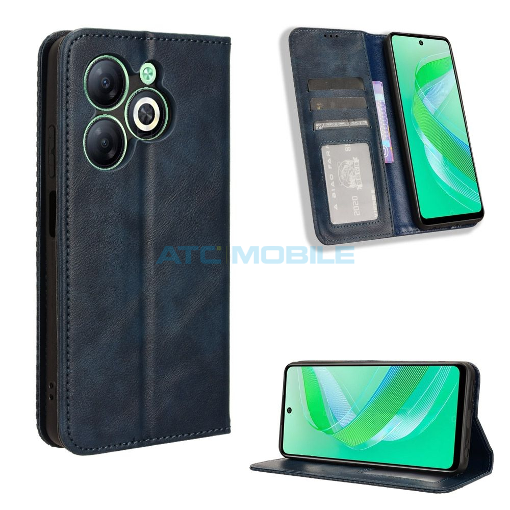 ATC-BOOK-INFS8MRBL Pouzdro Shield4U Magnetic Infinix Smart 8 (X6525) Retro Texture otevírací červené