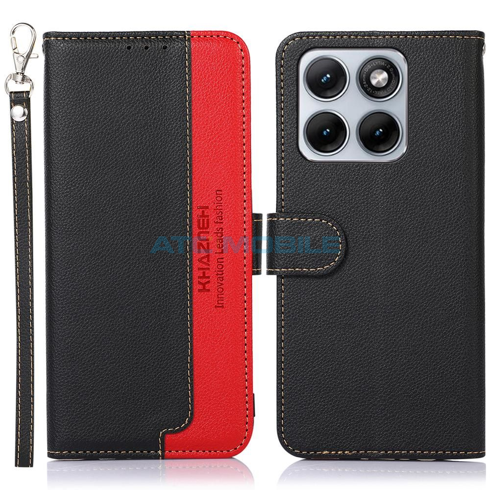 ATC-BOOK-ME70FLBK Shockproof Flannel Shield4U kryt Motorola Edge 70 Fusion (XT2605) tm. modrý