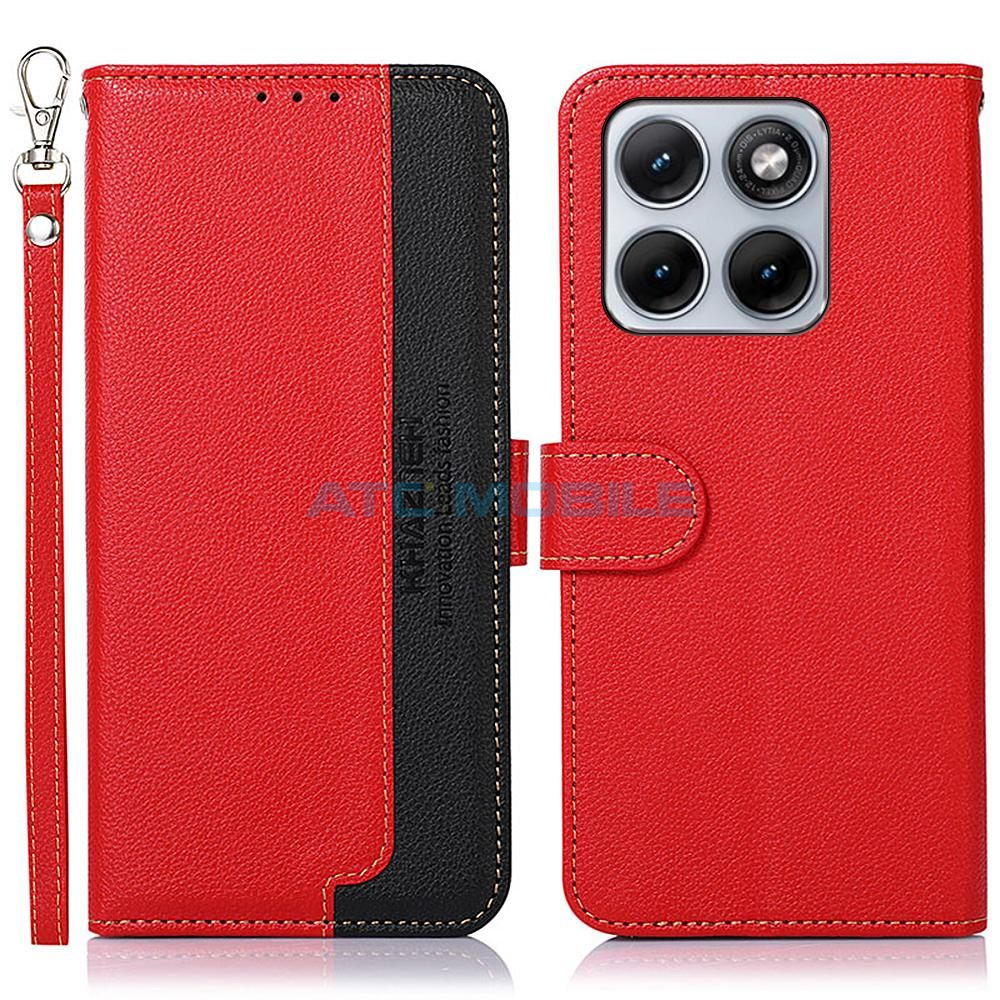 ATC-BOOK-ME70FLRD Shockproof Flannel Shield4U kryt Motorola Edge 70 Fusion (XT2605) tm. modrý