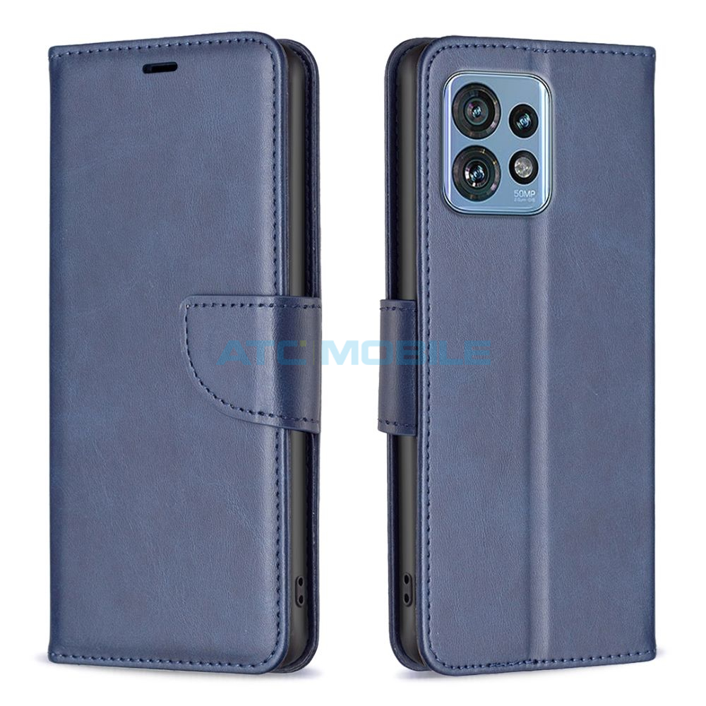 Pouzdro Shield4U Motorola Edge 40 Pro (XT2301) Lambskin Texture otevírací modré Pouzdro Shield4U Motorola Edge 40 Pro (XT2301) Lambskin Texture otevírací modré