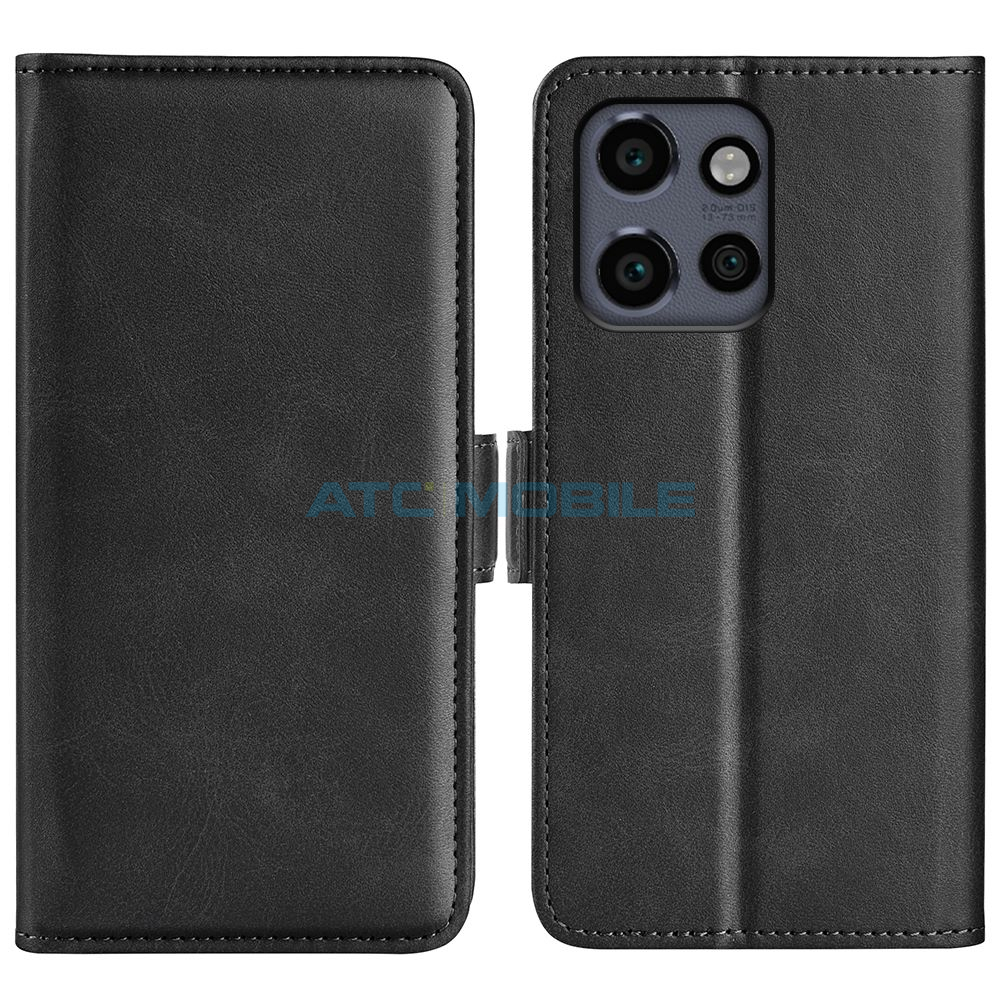 ATC-BOOK-MED50NMBK Shockproof Flannel Shield4U kryt Motorola Edge 50 Neo (XT2409), Edge 60 Neo (XT2509) černý