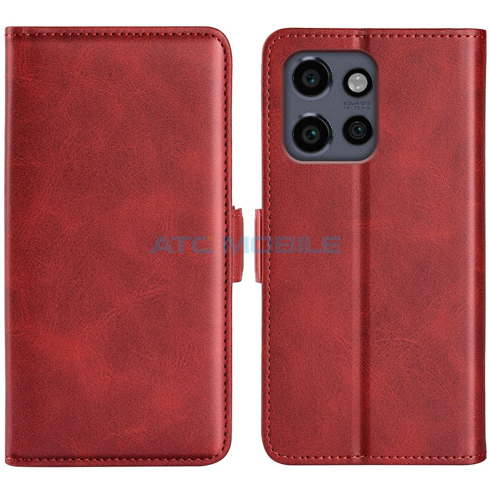 ATC-BOOK-MED50NMRD Shockproof Flannel Shield4U kryt Motorola Edge 50 Neo (XT2409), Edge 60 Neo (XT2509) černý