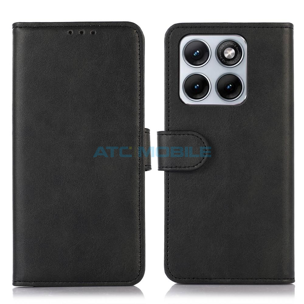 ATC-BOOK-MED70FCBK Shockproof Flannel Shield4U kryt Motorola Edge 70 Fusion (XT2605) tm. modrý