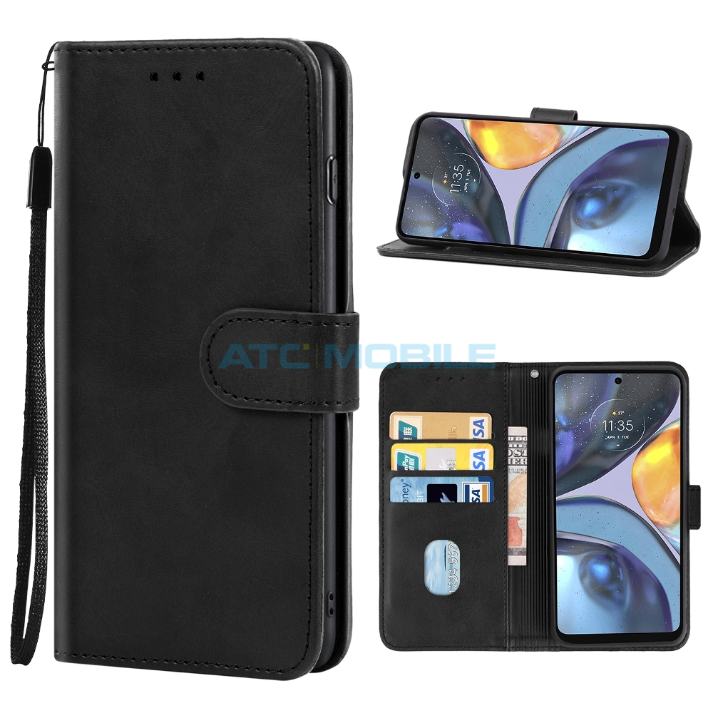 ATC-BOOK-MMG22BK Tvrzen&eacute; sklo Shield4U Motorola Moto E30, E40, G22 Full-Glue čern&eacute; 2,5D
