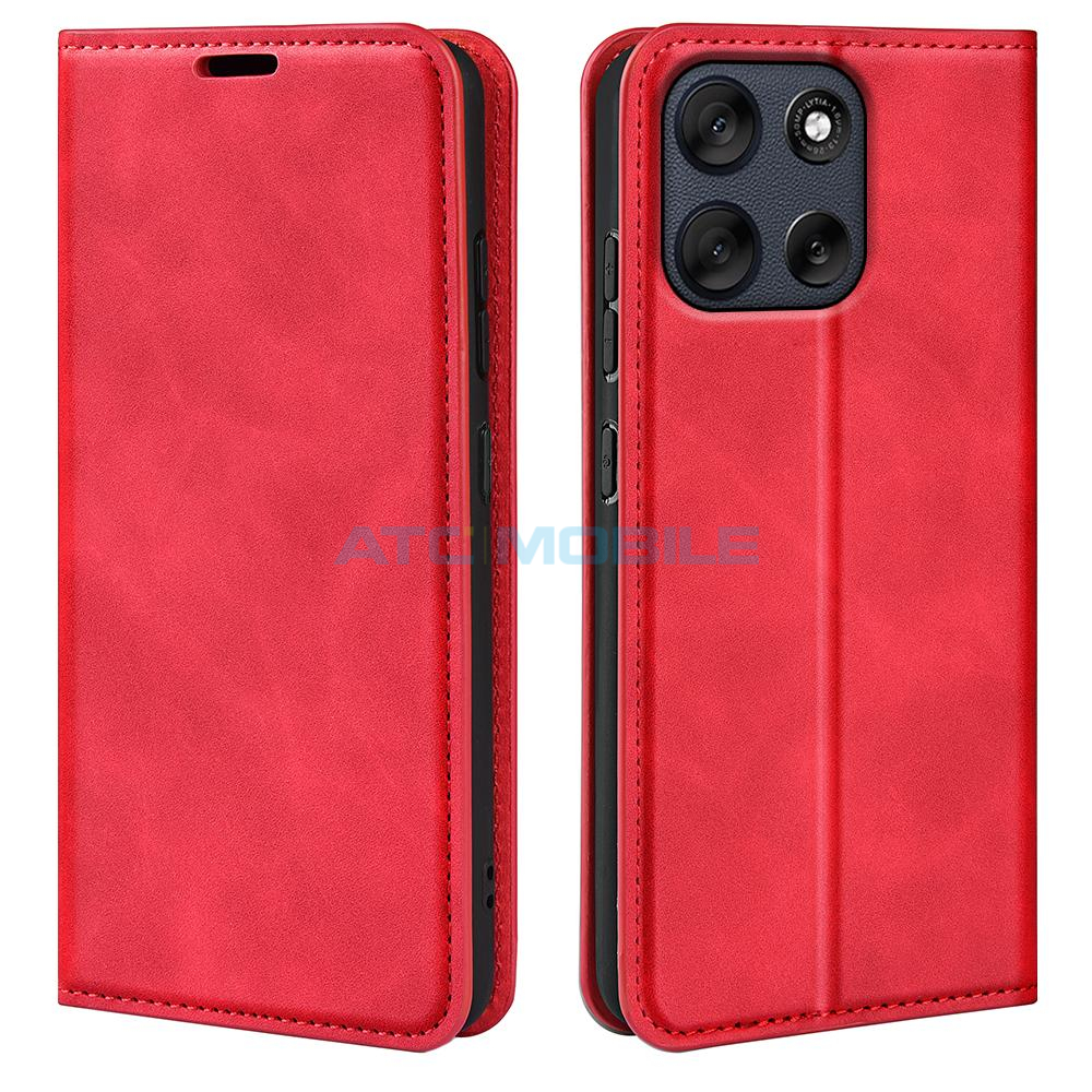 ATC-BOOK-MMG56RRD Pouzdro Shield4U Motorola Moto G56 5G (XT2529) Retro-skin Magnetic otevírací černé
