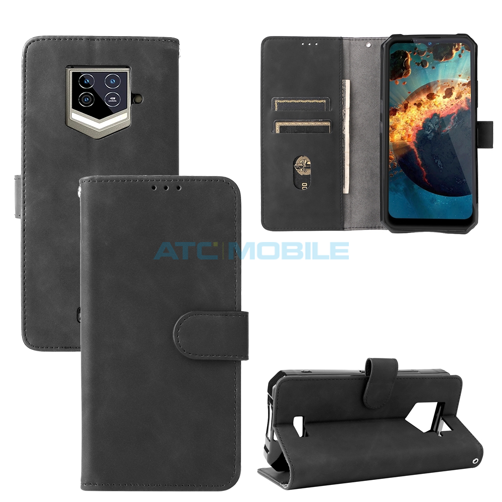 Pouzdro Shield4U Oukitel WP15 Solid Skin otevírací černé Pouzdro Shield4U Oukitel WP15 Solid Skin otevírací černé