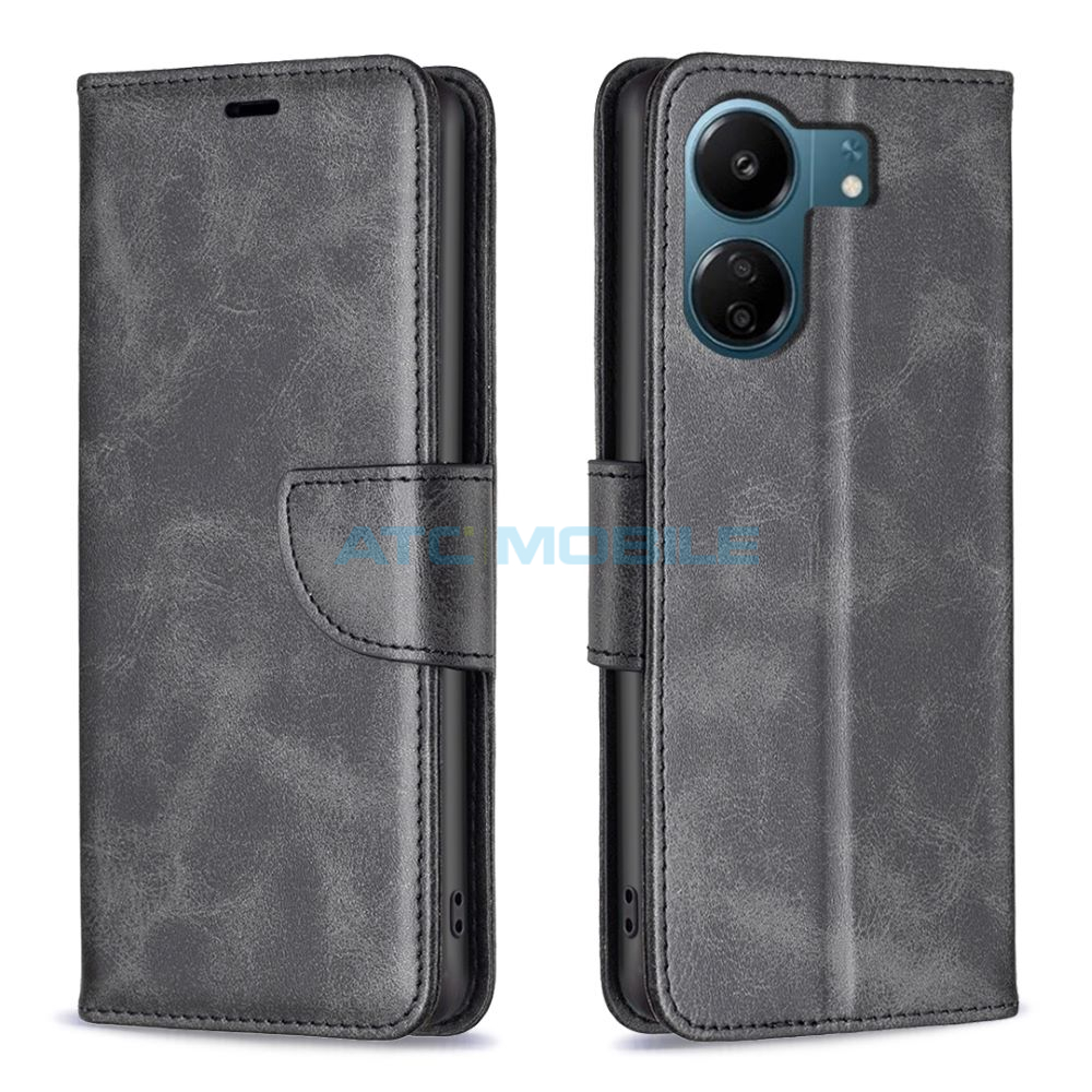 ATC-BOOK-XIAR13LTBK Pouzdro Shield4U Xiaomi Redmi 13C 4G, 5G Lambskin Texture otevírací modré