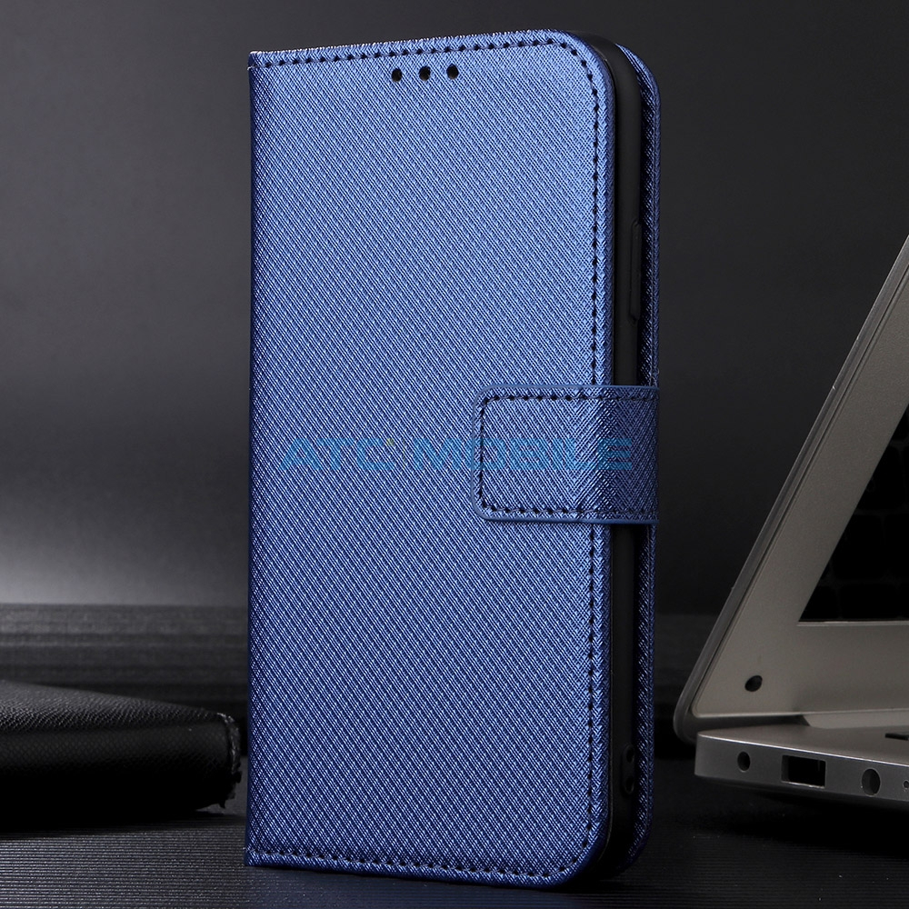 ATC-BOOK-ZTEBA54BL Pouzdro Shield4U ZTE Blade A54 Diamond Texture otevírací fialové