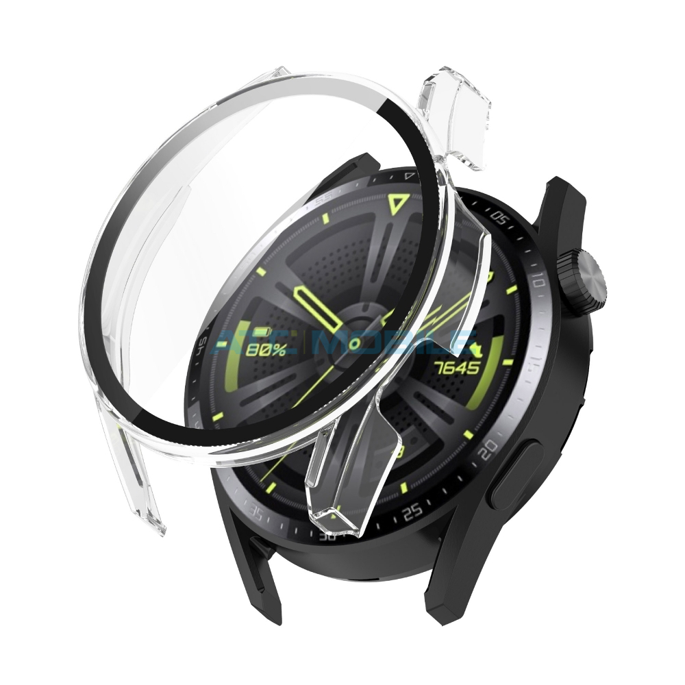 Přední ochranný kryt Shield4U Huawei Watch GT 3 (46mm) včetně ochranného skla čirý Přední ochranný kryt Shield4U Huawei Watch GT 3 (46mm) včetně ochranného skla čirý