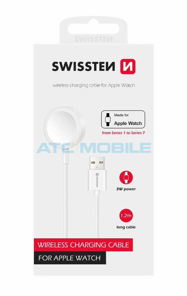 SWISSTEN nabíjecí magnetický kabel Apple Watch, USB-A 1.2m SWISSTEN nabíjecí magnetický kabel Apple Watch, USB-A 1.2m