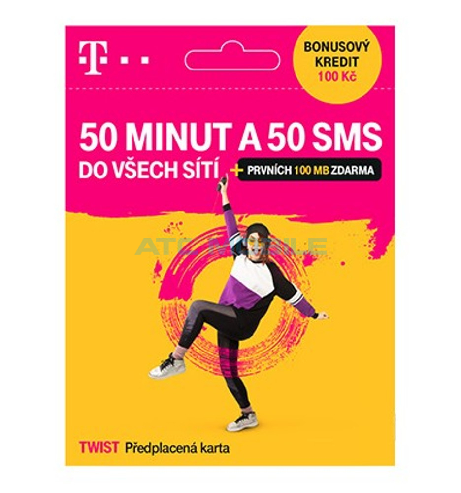TWIST SIM karta s kreditem 100 Kč TWIST SIM karta s kreditem 100 Kč
