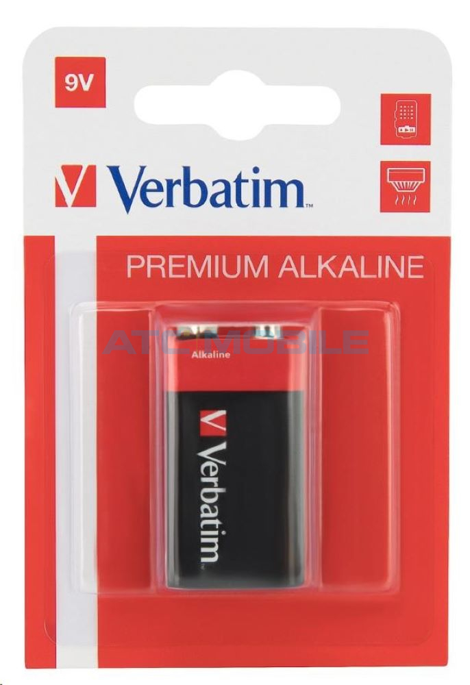 Baterie Verbatim 9V Alkaline (6LR61) Baterie Verbatim 9V Alkaline (6LR61)