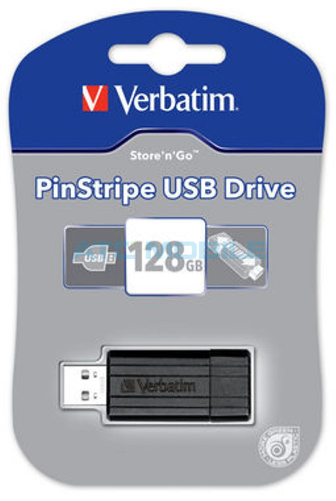 Verbatim USB Flash 128GB PinStripe Store Verbatim USB Flash 128GB PinStripe Store