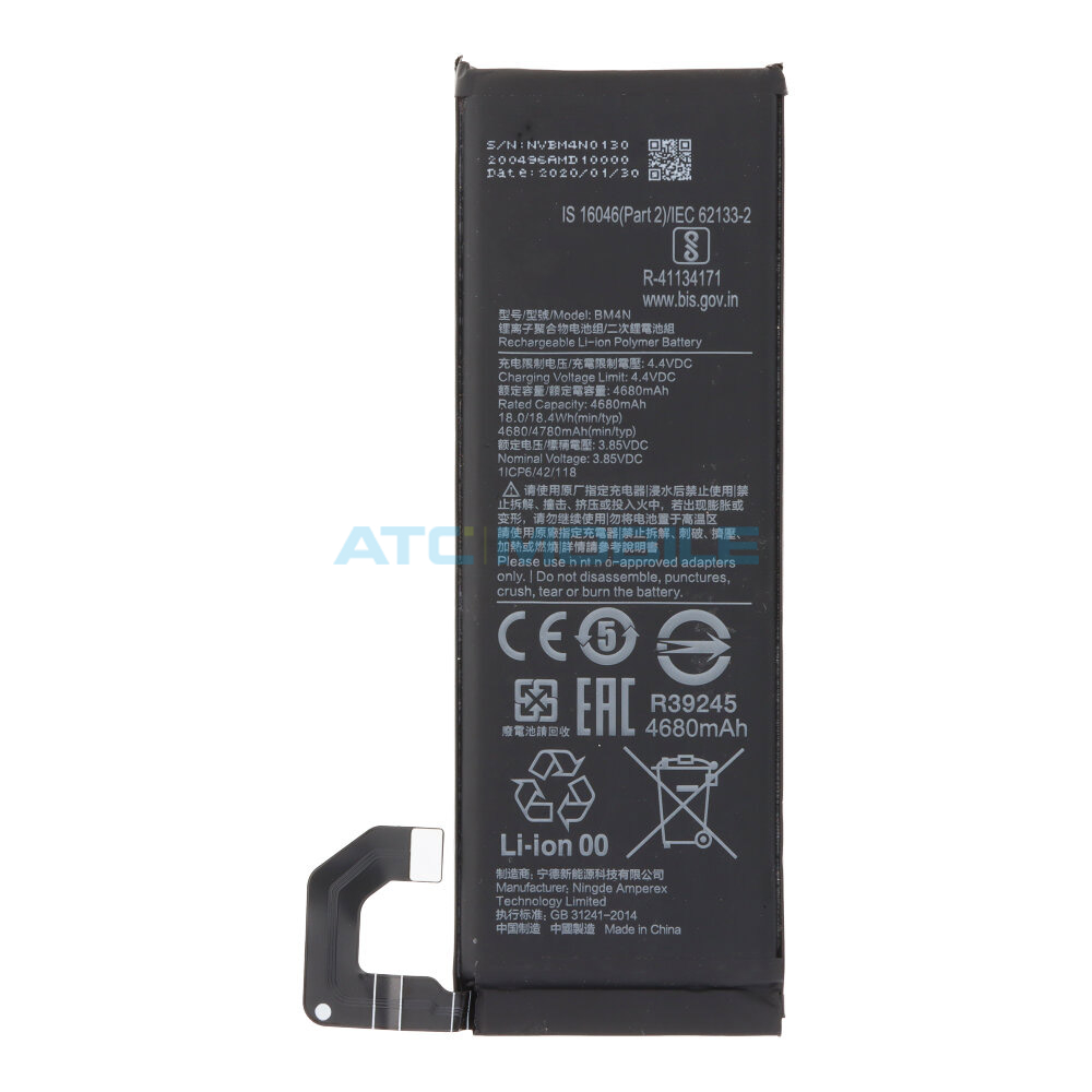 BM4N Displej + dotyk Xiaomi Mi 10 5G černý (flex C)