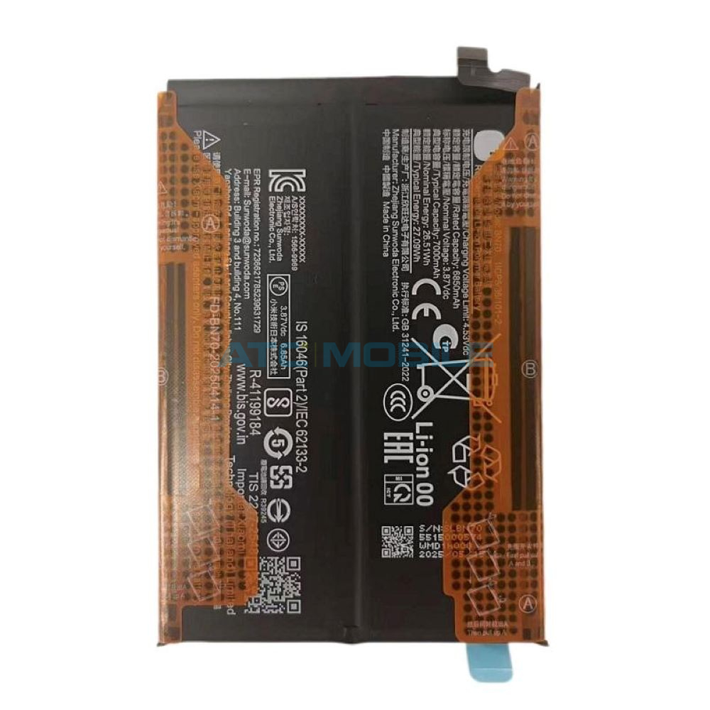 BN70-OEM Shield4U Armor MagSafe kryt Xiaomi Redmi 15 5G modr&yacute; s v&yacute;klopn&yacute;m otočn&yacute;m kroužkem